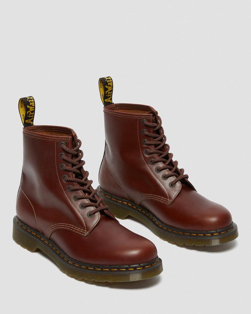 Men's Dr Martens 1460 Men's Abruzzo Leather Lace Up Boots Brown / Black | AU 516JPQ